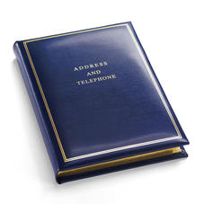Classic Large Address Book in Smooth Sapphire Blue