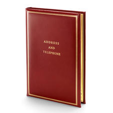 Classic Large Address Book in Smooth Red