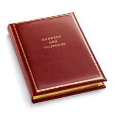 Classic Large Address Book in Smooth Red