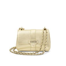 Micro Lottie Bag in Pale Gold Pebble