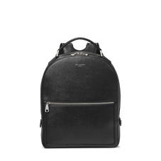 Medium Mount Street Backpack in Black Saffiano