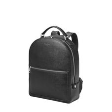 Medium Mount Street Backpack in Black Saffiano