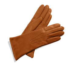 Ladies Cashmere Lined Leather Gloves in Tan