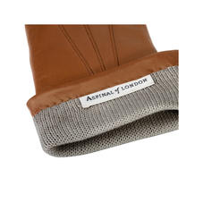 Ladies Cashmere Lined Leather Gloves in Tan