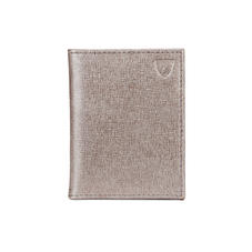 ID & Credit Card Case in Gunmetal Saffiano
