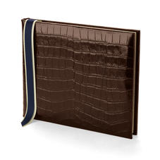 Safari Croc Guest Book in Deep Shine Amazon Brown Croc