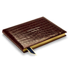 Safari Croc Guest Book in Deep Shine Amazon Brown Croc