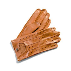 Men's Leather Driving Gloves in Tan