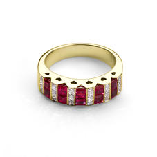 Aspinal Heart Ruby & Diamond Ring