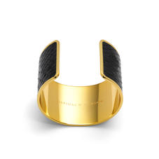 Cleopatra Cuff Bracelet in Black Python