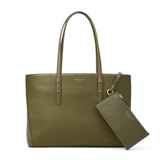 Regent Tote in Olive Pebble (with A-Stitched Side Panels)