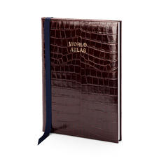 World Atlas in Deep Shine Amazon Brown Croc