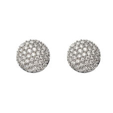 Pave Dome Diamond Stud Earrings
