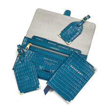 Classic Travel Collection in Deep Shine Topaz Small Croc