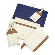 Classic Travel Collection in Ivory Small Croc & Camel Lizard