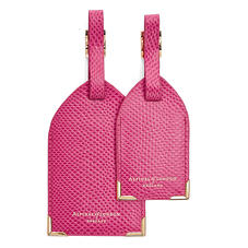 Set of 2 Luggage Tags in Raspberry Lizard