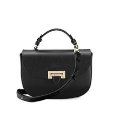 Letterbox Saddle Bag in Black Pebble