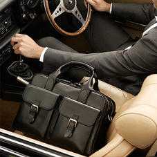 Harrison Overnight Business Bag in Smooth Black