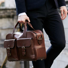 Harrison Overnight Business Bag in Smooth Chocolate Brown