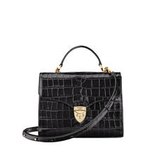 Mayfair Bag in Deep Shine Black Croc