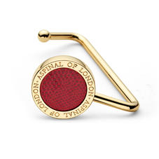 Aspinal Handbag Hook in Berry Lizard