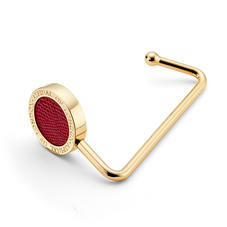 Aspinal Handbag Hook in Berry Lizard