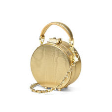 Giles x Aspinal (Micro Hat Box - Gold Moiré)