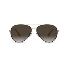 Portofino Sunglasses (Gold Metal & Blue Acetate)
