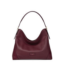 Aspinal Hobo in Bordeaux Pebble
