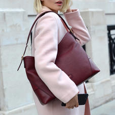 Aspinal Hobo in Bordeaux Pebble