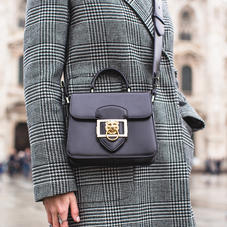 Small Lion Lansdowne Bag in Smooth Navy