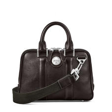 Aerodrome Mini Mission Bag in Dark Brown Pebble