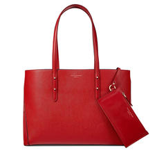 Regent Tote in Scarlet Saffiano (with A-Stitched Side Panels)