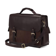 Shadow Briefcase in Brown Nubuck