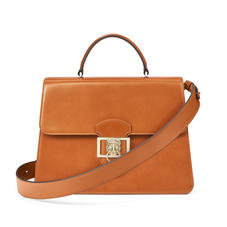 Large Lion Lansdowne Bag in Smooth Tan