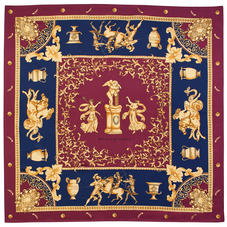 Roman Silk Scarf in Bordeaux