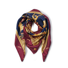 Roman Silk Scarf in Bordeaux