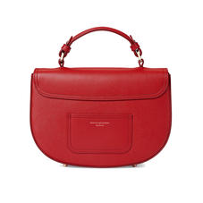 Letterbox Saddle Bag in Scarlet Saffiano
