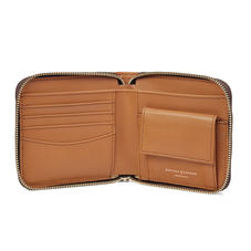 Mount Street Zip Around Wallet in Smooth Tan