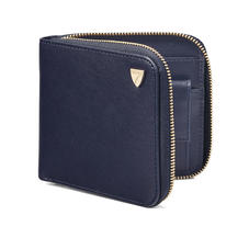 Mount Street Zip Around Wallet in Smooth Navy