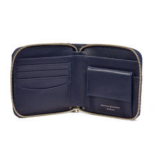 Mount Street Zip Around Wallet in Smooth Navy