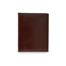 ID & Travel Card Case in Smooth Cognac & Espresso Suede