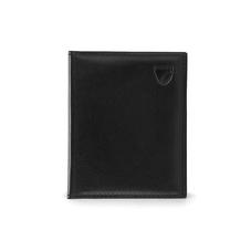 ID & Travel Card Case in Smooth Black & Cobalt Suede