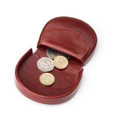 Horseshoe Coin Holder in Smooth Cognac