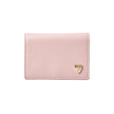 Accordion Zipped Credit Card Holder in Smooth Peony