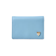 Accordion Zipped Credit Card Holder in Smooth Bluebird