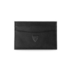 Slim Credit Card Case in Black Saffiano