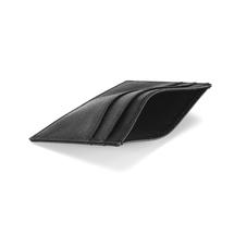 Slim Credit Card Case in Black Saffiano
