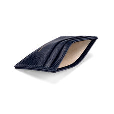Slim Credit Card Case in Midnight Blue Lizard