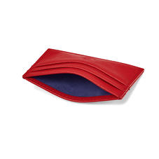 Slim Credit Card Case in Scarlet Saffiano